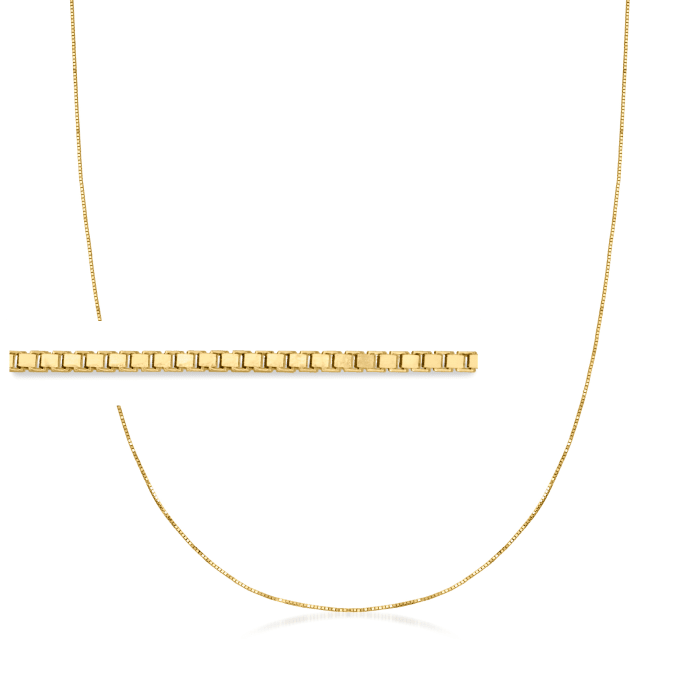 .6mm 14kt Yellow Gold Box-Chain Necklace