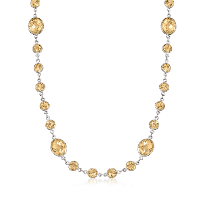 50.00 ct. t.w. Citrine Necklace in Sterling Silver