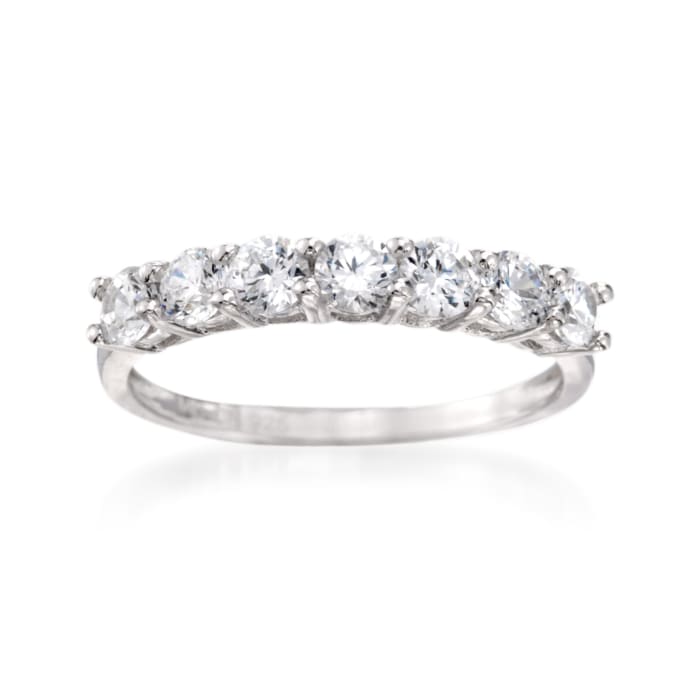 1.00 ct. t.w. CZ Seven-Stone Ring in Sterling Silver