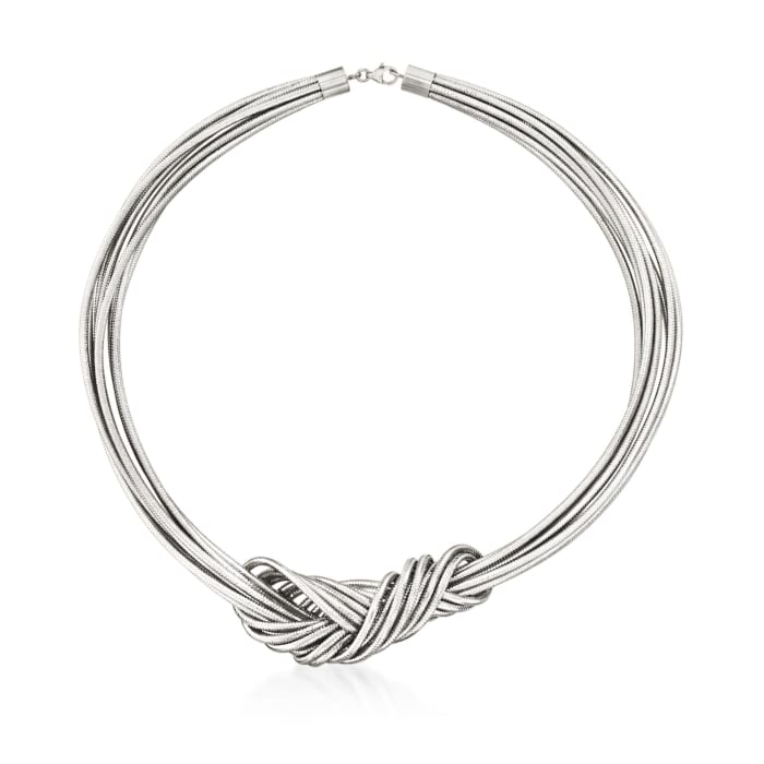 Italian Flex Knot Necklace with Sterling Silver