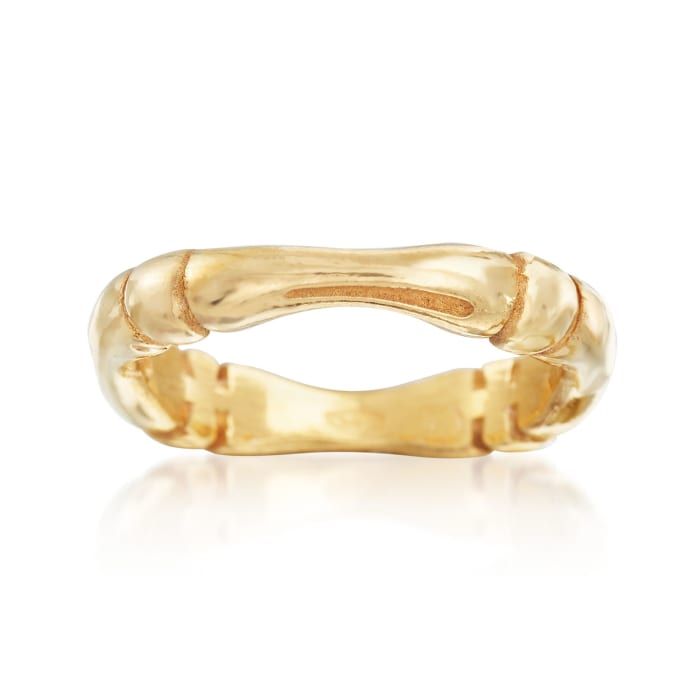 Italian 22kt Yellow Gold Over Sterling Silver Tapered Ring