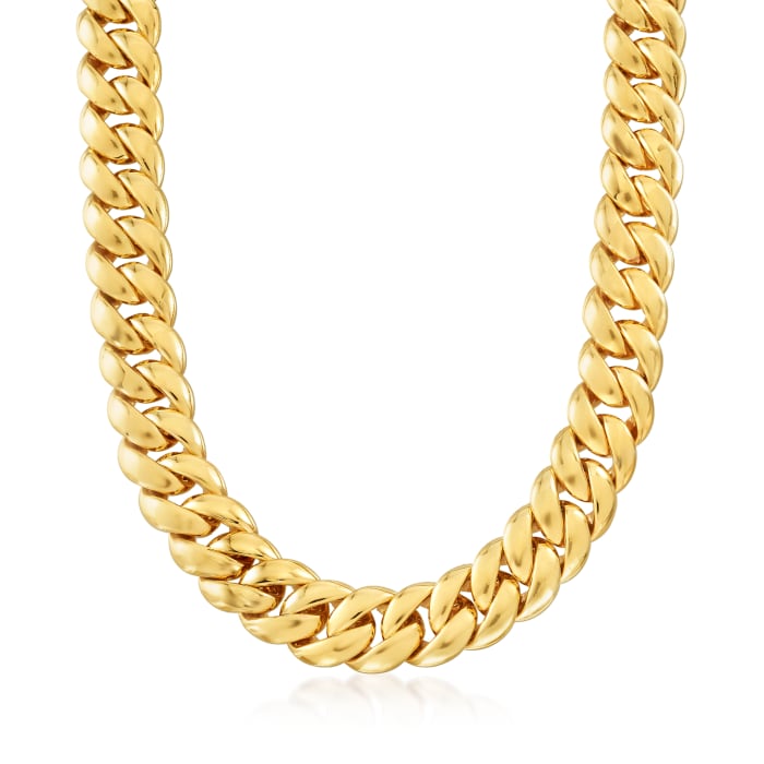 Italian 14kt Yellow Gold Curb-Link Necklace