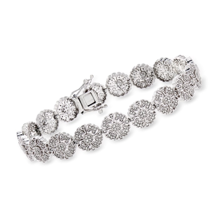 1.00 ct. t.w. Diamond Bracelet in Sterling Silver