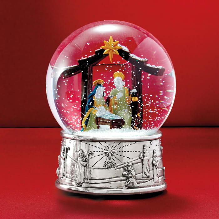 Reed & Barton Nativity Musical Snow Globe