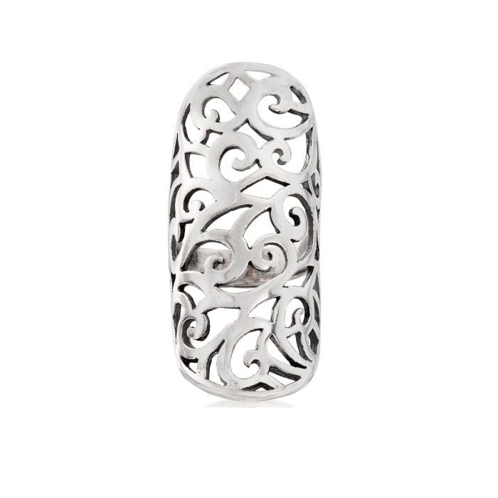 Cut-Out Filigree Ring in Sterling Silver