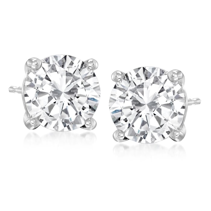 4.00 ct. t.w. Diamond Stud Earrings in Platinum | Ross-Simons
