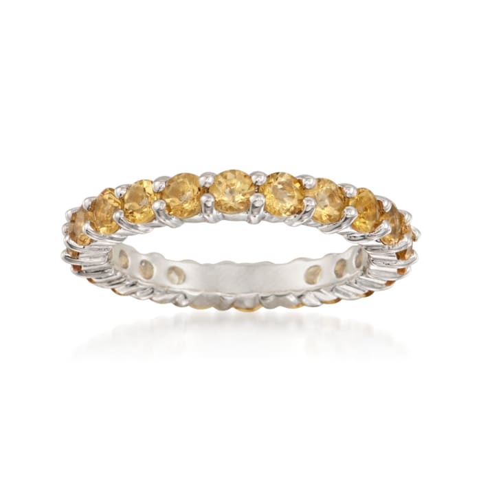 2.00 ct. t.w. Citrine Eternity Band in Sterling Silver