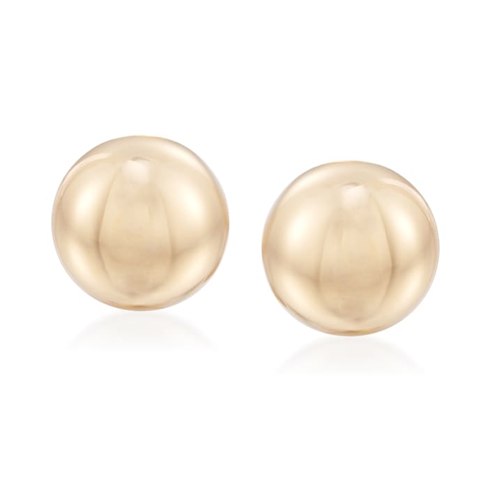 14kt Yellow Gold Dome Clip-On Earrings