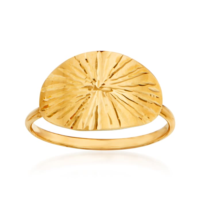 Italian 14kt Yellow Gold Starburst Ring
