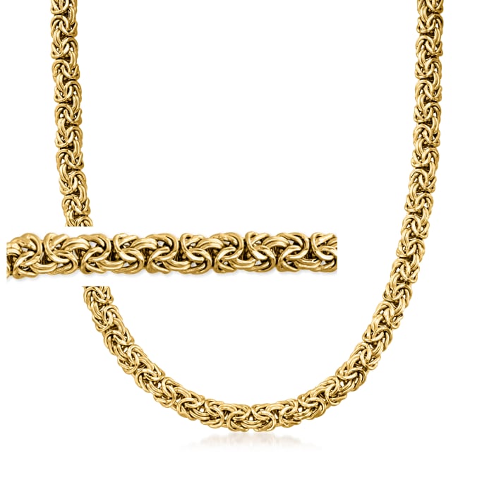 18kt Gold Over Sterling Byzantine Necklace