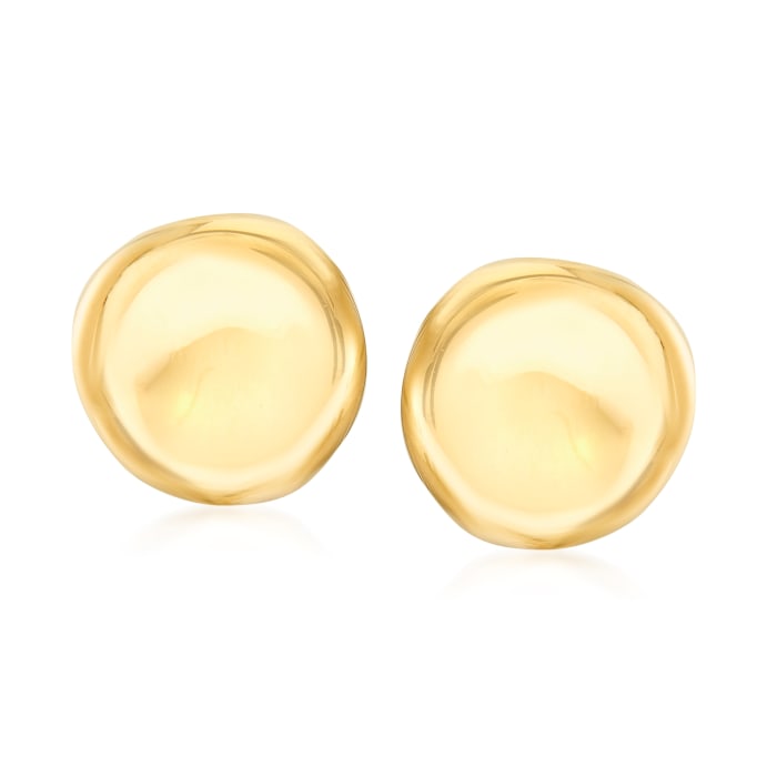 Roberto Coin 18kt Yellow Gold Round Button Earrings