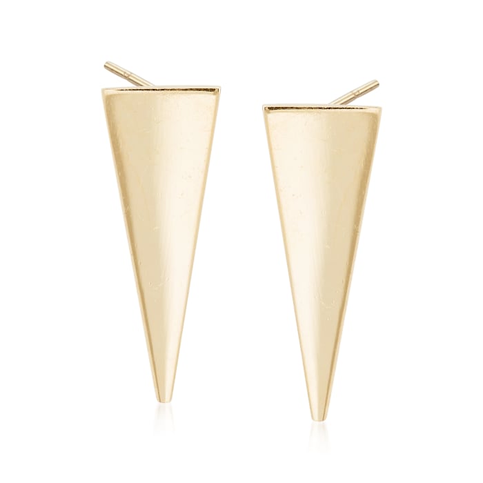 14kt Yellow Gold Triangle Drop Earrings