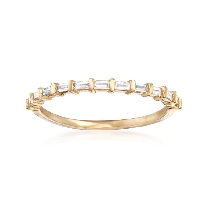 .16 ct. t.w. Baguette Diamond Band in 14kt Yellow Gold 