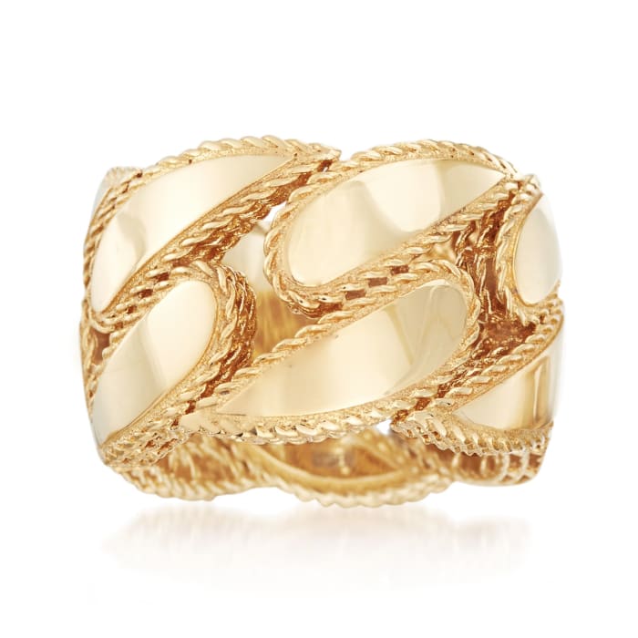 Roberto Coin &quot;Gourmette&quot; 18kt Yellow Gold Ring