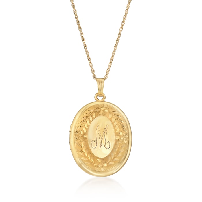 14kt Yellow Gold Oval Locket Necklace