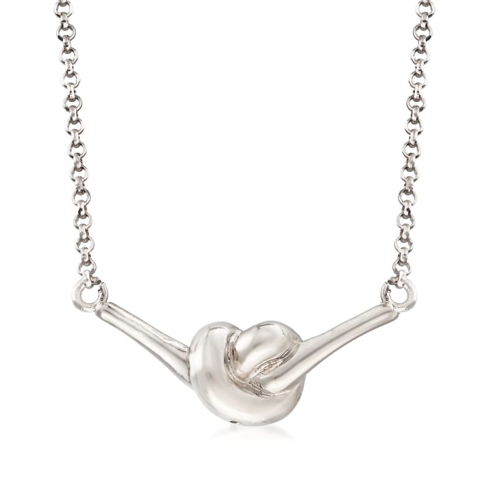 Italian Sterling Silver Knot Necklace