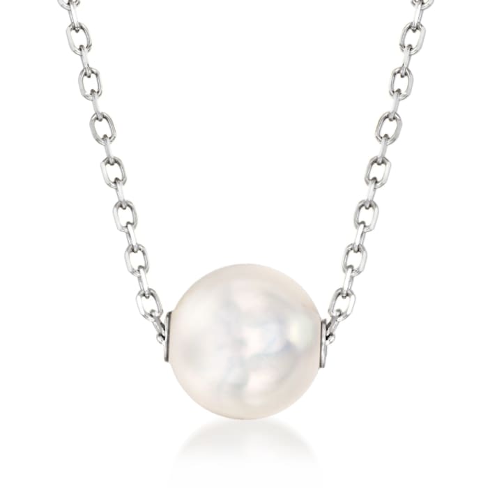 Mikimoto 8mm A+ Akoya Pearl Necklace in 18kt White Gold