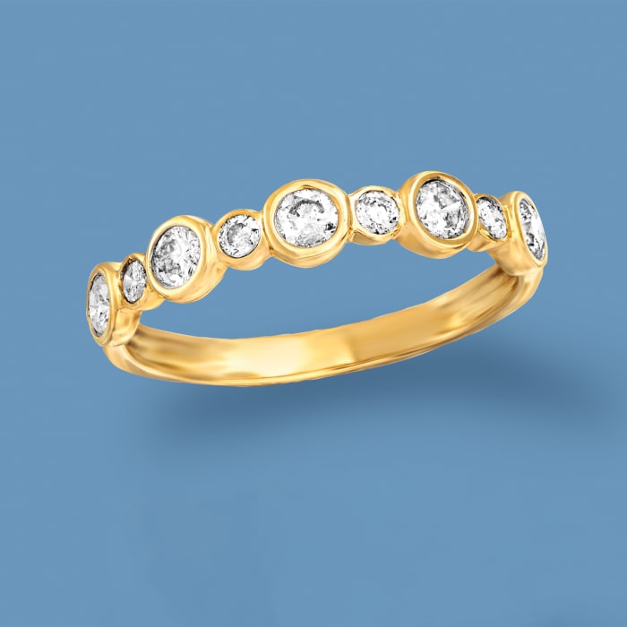 .50 ct. t.w. Bezel-Set Diamond Ring in 14kt Yellow Gold | Ross-Simons
