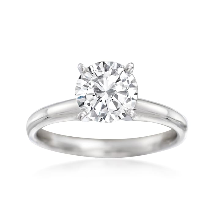 1.50 Carat Diamond Solitaire Ring in 14kt White Gold