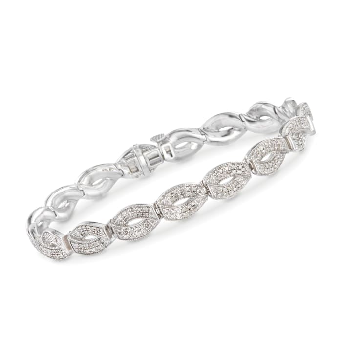 1.00 ct. t.w. Diamond Link Bracelet in Sterling Silver