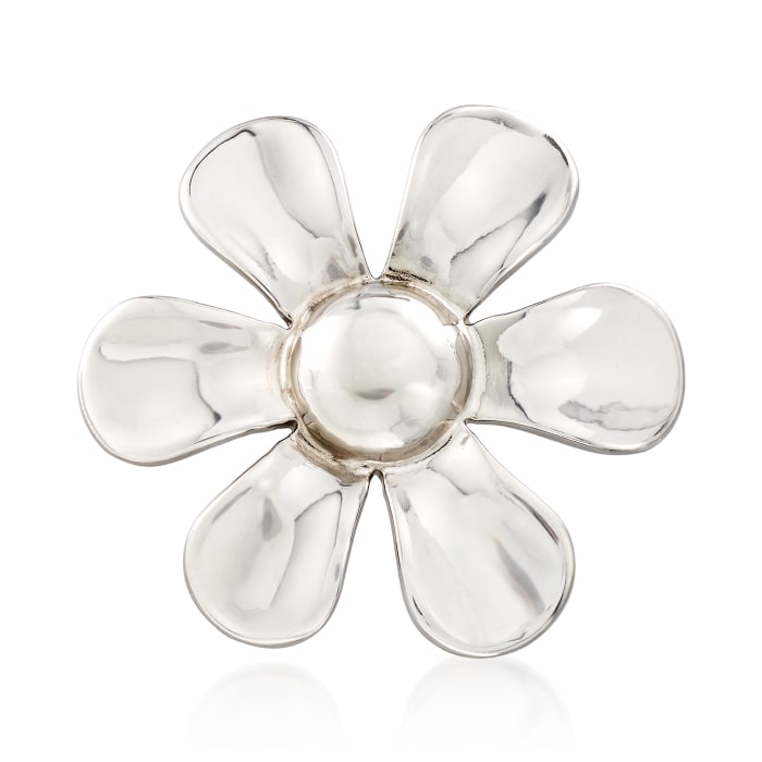 Italian Sterling Silver Flower Pin
