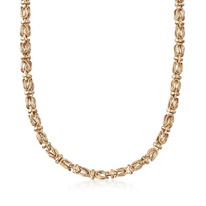 14kt Yellow Gold Byzantine Necklace