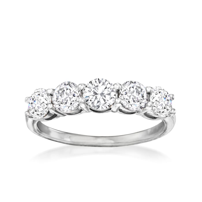1.50 ct. t.w. Diamond Five-Stone Ring in 14kt White Gold