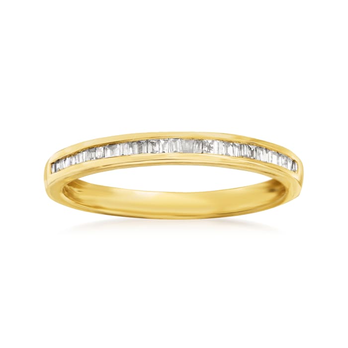 .15 ct. t.w. Baguette Diamond Ring in 14kt Yellow Gold
