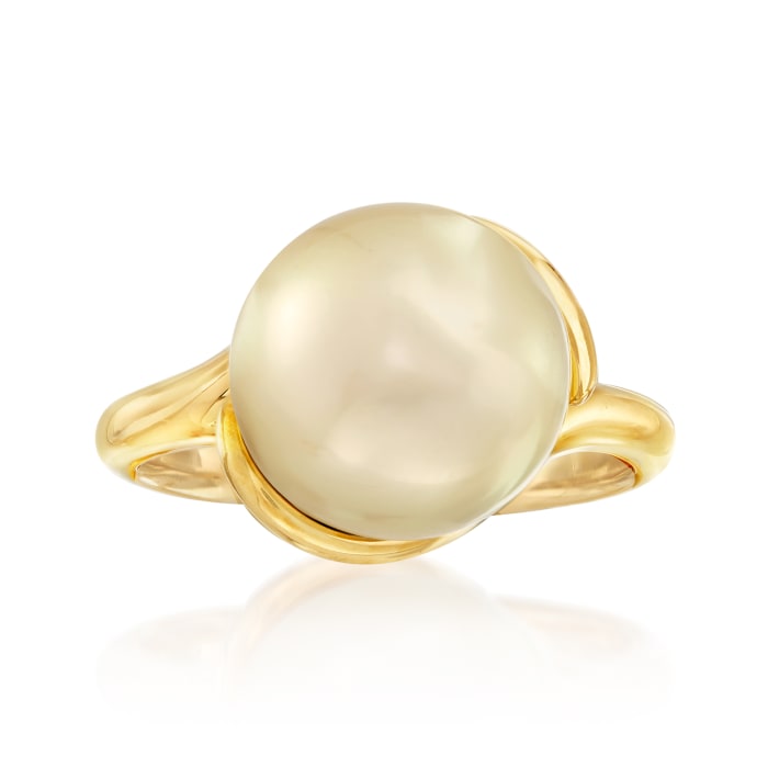 Mikimoto 11mm Golden South Sea Pearl Ring in 18kt Yellow Gold