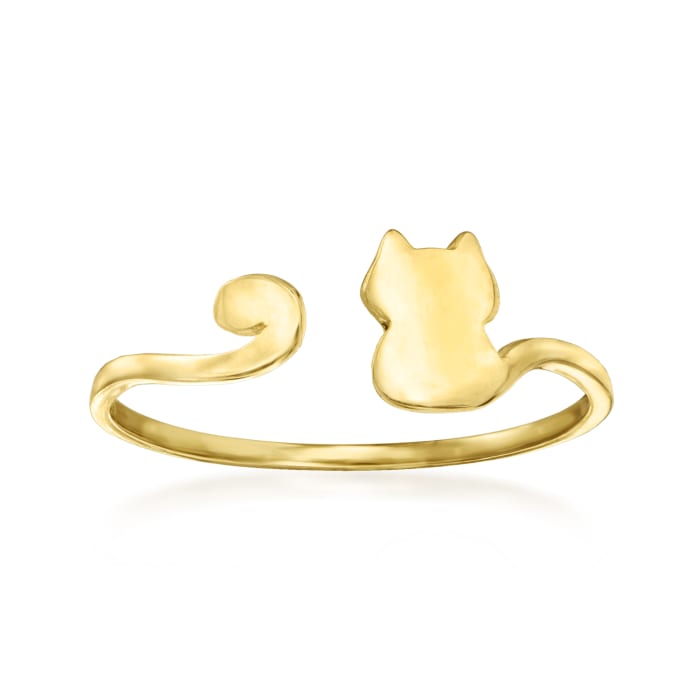 14kt Yellow Gold Cat Cuff Ring