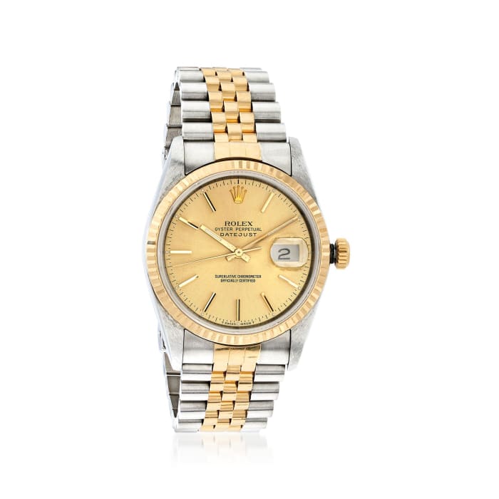 C. 1976 Vintage Rolex Datejust Men's 36mm Stainless Steel and 18kt Gold Watch
