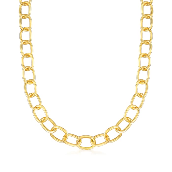 Italian Andiamo 14kt Yellow Gold Cable-Link Necklace