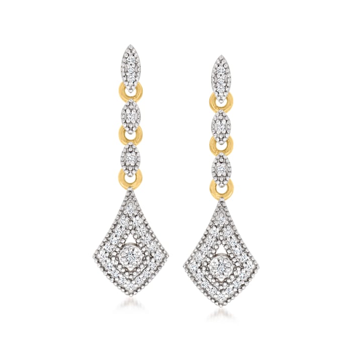 Brilliance Fine Jewelry 1/4 T.W. Diamond 10 Kt White Gold Stud Earrings  (H-I, I2-I3) 