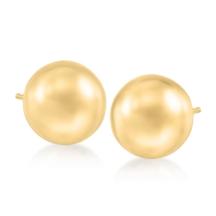 10mm 14kt Yellow Gold Ball Stud Earrings 