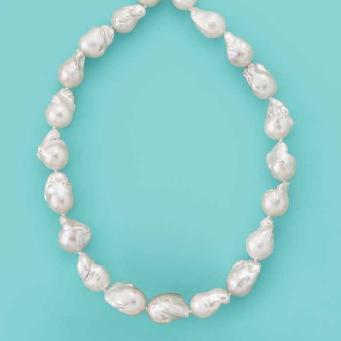 12-15mm Cultured Baroque Pearl Necklace with 14kt Yellow Gold | Ross-Simons