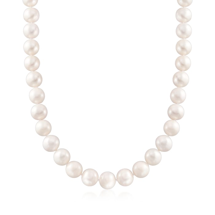 11-12mm Cultured Pearl Necklace with 14kt Yellow Gold | Ross-Simons