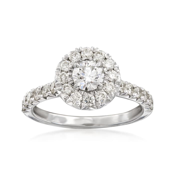 Henri Daussi 1.16 ct. t.w. Diamond Engagement Ring in 18kt White Gold