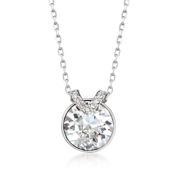 Swarovski Crystal &quot;Bella&quot; Round Crystal Necklace in Silvertone