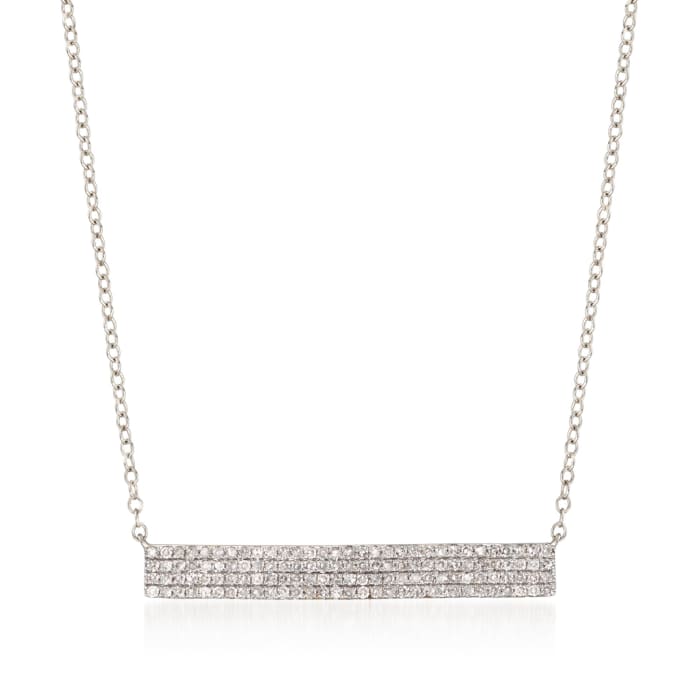 .50 ct. t.w. Diamond Bar Necklace in 14kt White Gold
