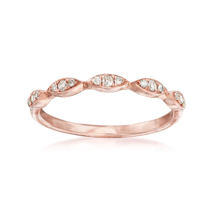 .10 ct. t.w. Diamond Stackable Ring in 14kt Rose Gold
